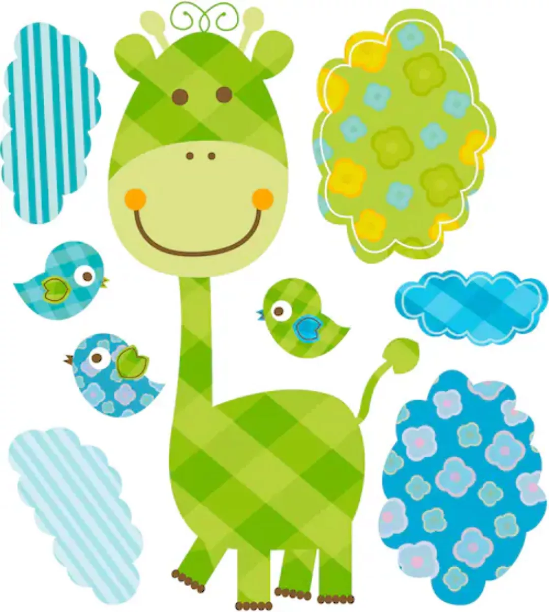 Wall-Art Wandtattoo "Lustige Giraffe Baby Tiere Set", (Muster) günstig online kaufen