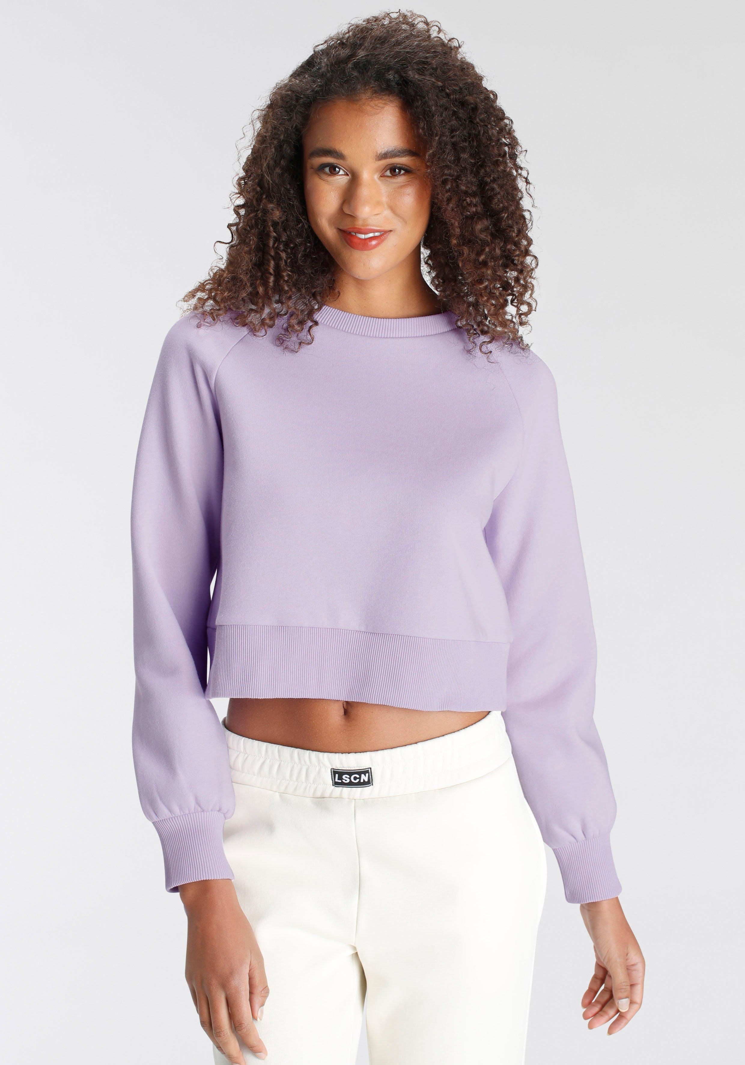 LSCN by LASCANA Sweatshirt mit Ziernähten, günstig online kaufen