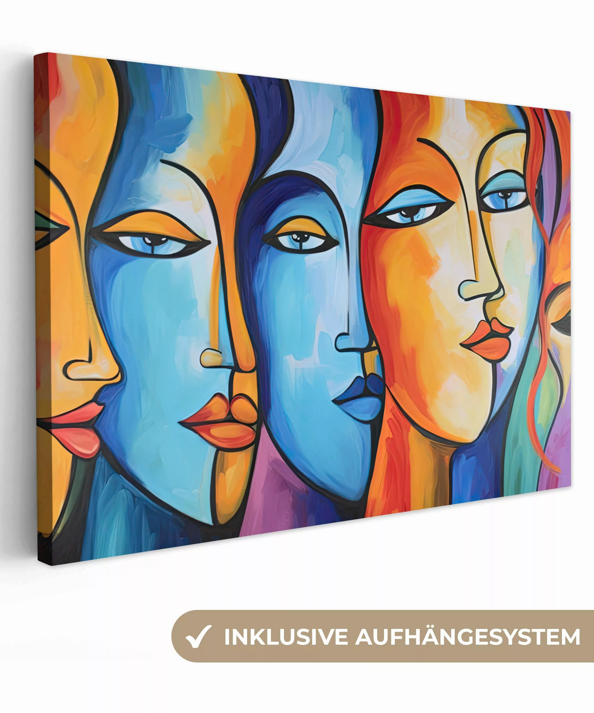 OneMillionCanvasses® Leinwandbild Kopf - Ölfarbenoptik - günstig online kaufen