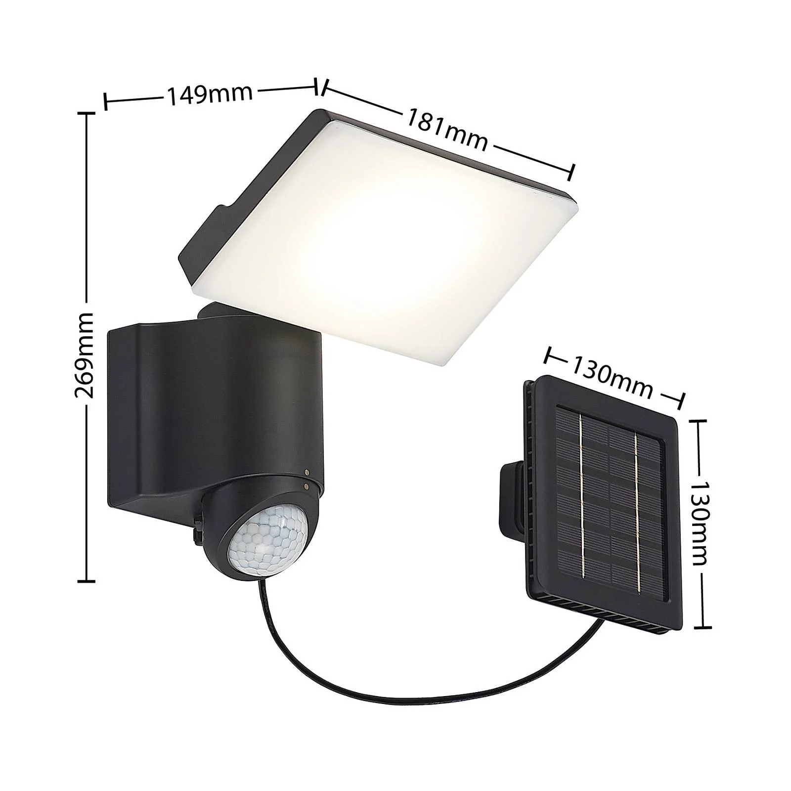 Prios Istani LED-Außenwandstrahler, Sensor, Solar günstig online kaufen