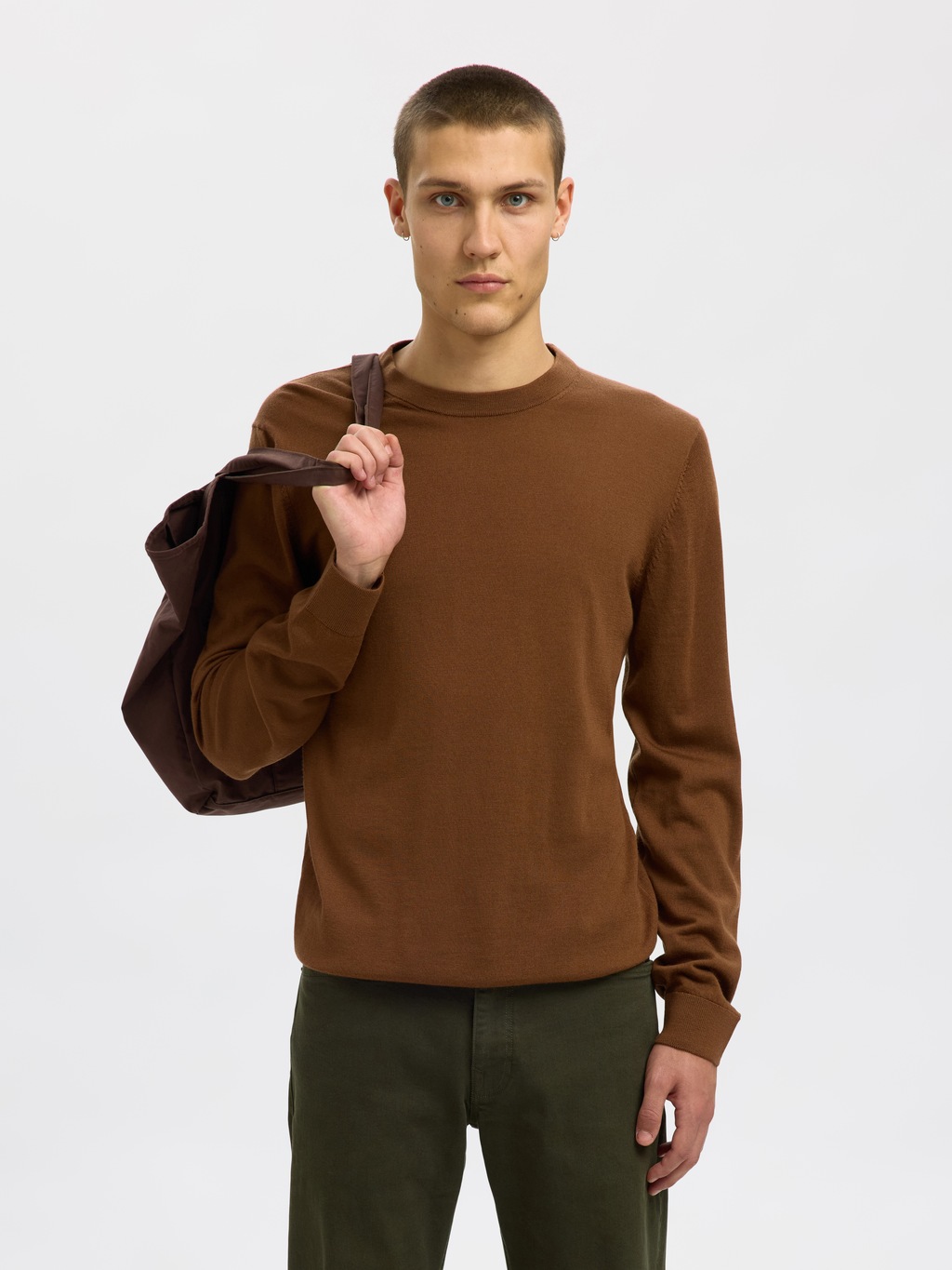 SELECTED HOMME Strickpullover "SLHTRAY LS KNIT MERINO CREW NECK NOOS" günstig online kaufen