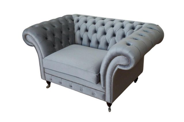 Xlmoebel Sofa Neues graues Chesterfield-Sofa für 3 Personen im Polsterdesig günstig online kaufen