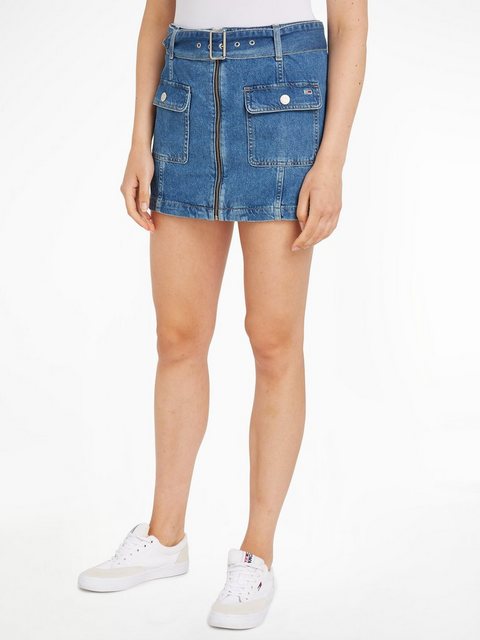 Tommy Jeans Jeansrock BELTED ZIPPER SKIRT BH7036 Webrock mit Gürtel aus Den günstig online kaufen