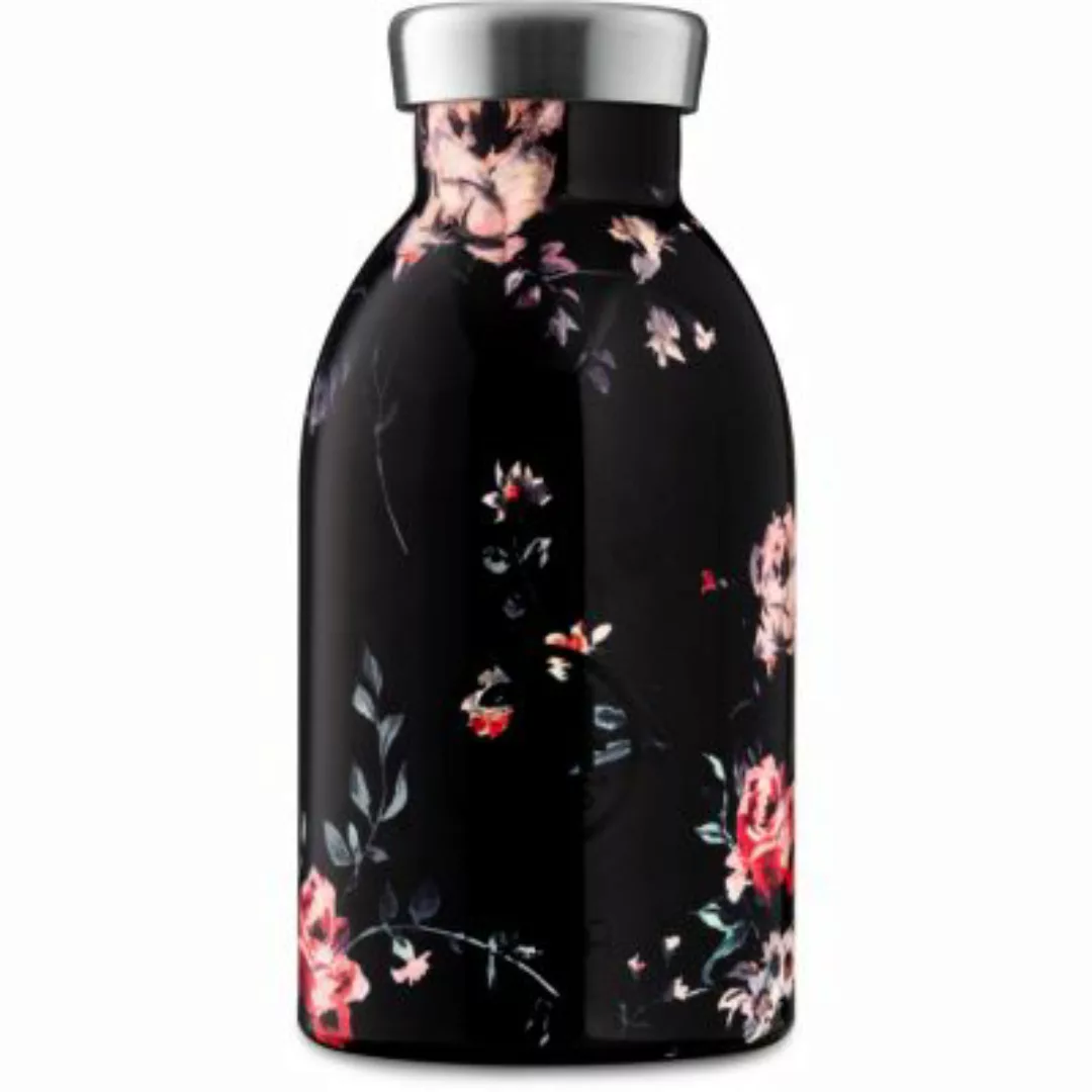 24Bottles Floral Clima Trinkflasche 330 ml Trinkflaschen schwarz günstig online kaufen