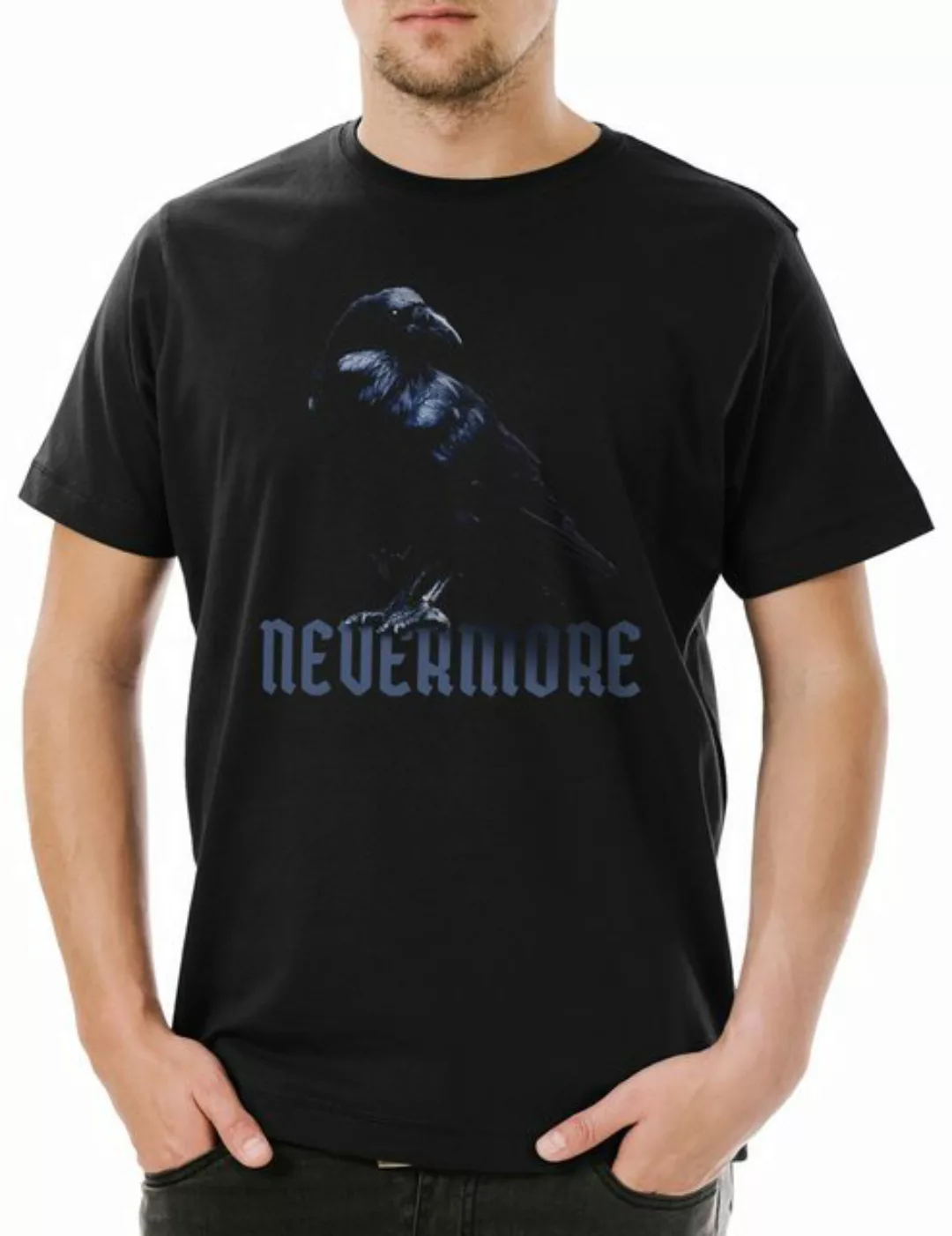 Urban Backwoods Print-Shirt Nevermore Raven Herren T-Shirt Edgar Portrait A günstig online kaufen