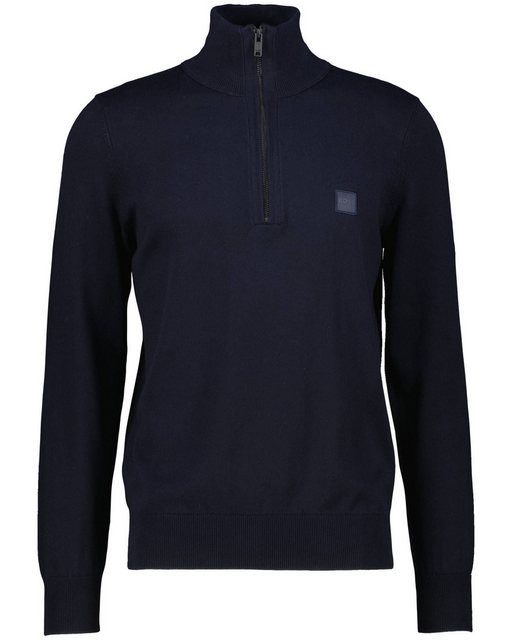 BOSS Strickpullover Herren Troyer mit Kaschmir KANOBIX_S (1-tlg) günstig online kaufen