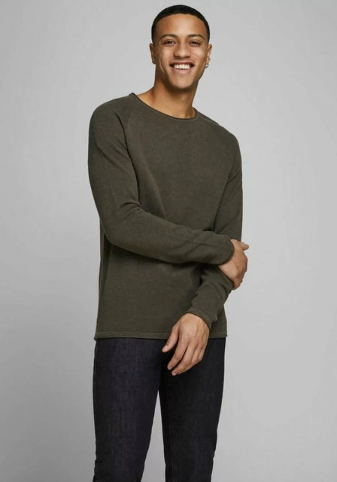 Jack & Jones Herren Sweater Pullover mit Rundhals Ausschnitt JJEHILL günstig online kaufen