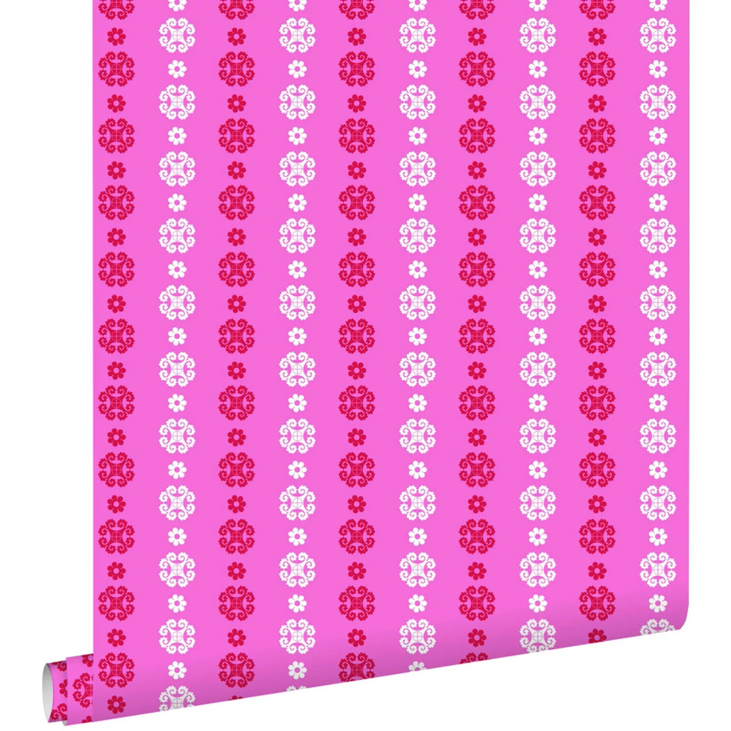 ESTAhome Tapete Spitzemotiv Rosa und Rot 53 cm x 10,05 m 136827 günstig online kaufen