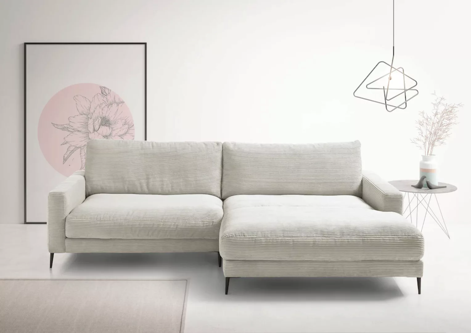 INOSIGN Ecksofa "Downtown, B/T/H: 272/190/84 cm L-Form", weicher Sitzkomfor günstig online kaufen