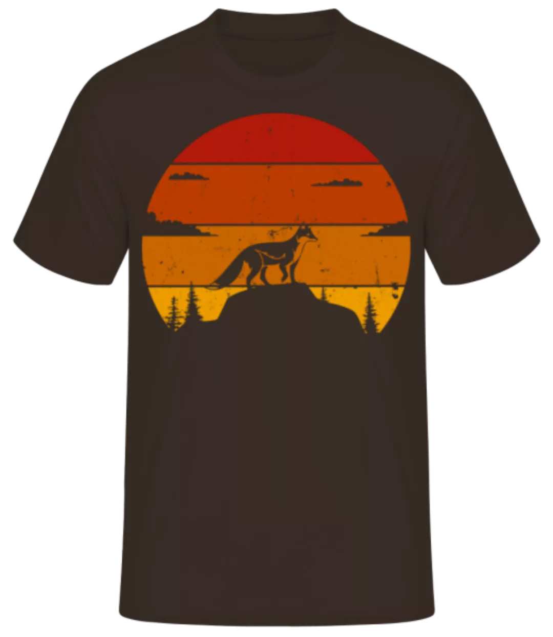 Retro Sonnenuntergang Fuchs · Männer Basic T-Shirt günstig online kaufen