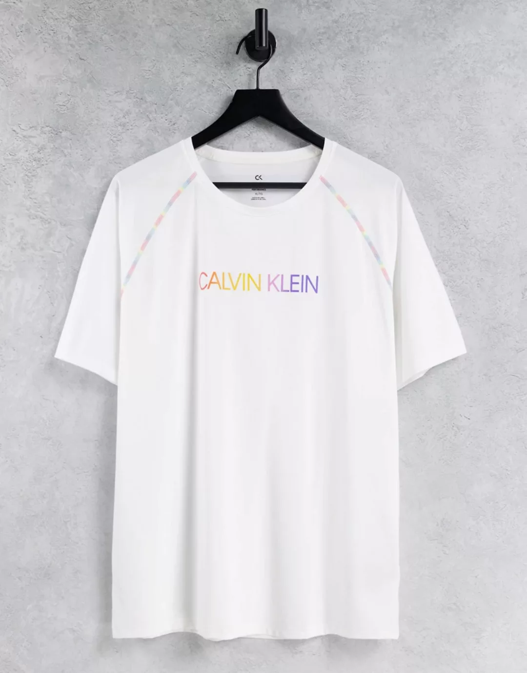 Calvin Klein Performance – Pride Capsule – T-Shirt in ck-Schwarz mit Logo u günstig online kaufen
