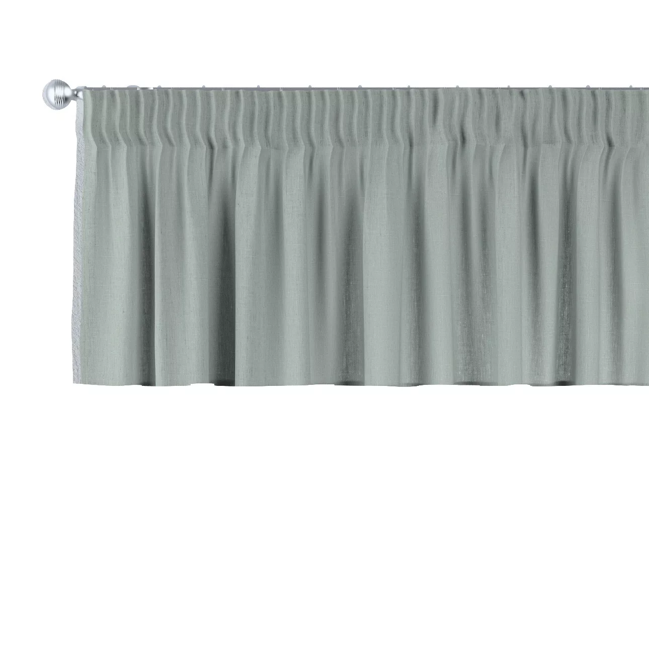 Kurzgardine mit Kräuselband, grau, 260 x 40 cm, Leinen (159-10) günstig online kaufen
