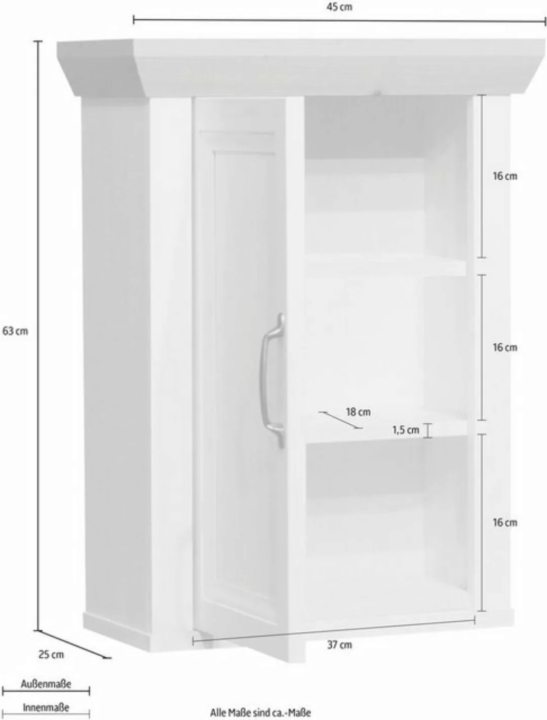 Mäusbacher Hängeschrank Mali Landhausstil, Breite 45 cm, Höhe 63 cm, Metall günstig online kaufen