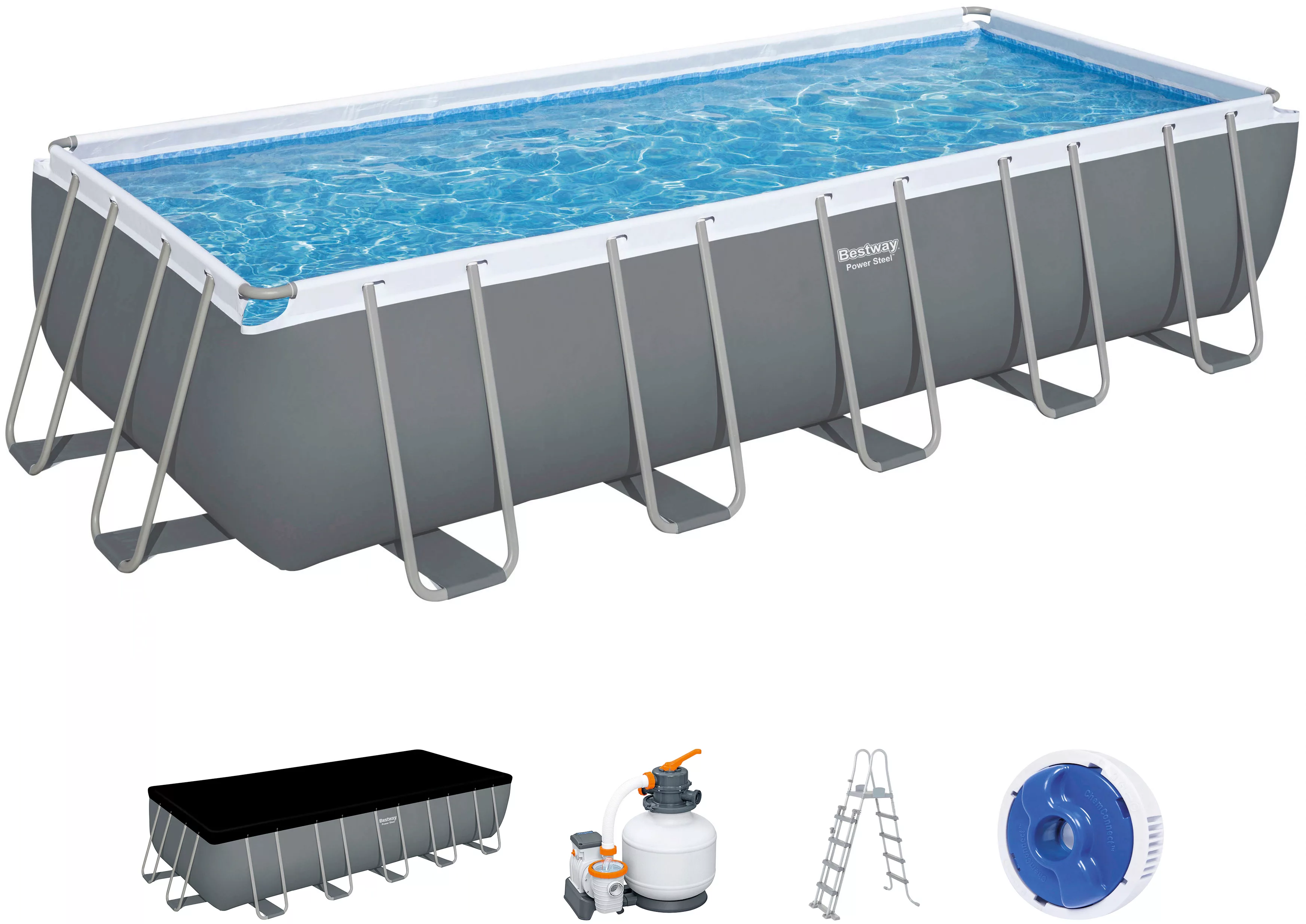 Bestway Framepool "Power Steel™", (Komplett-Set), Frame Pool mit Sandfilter günstig online kaufen