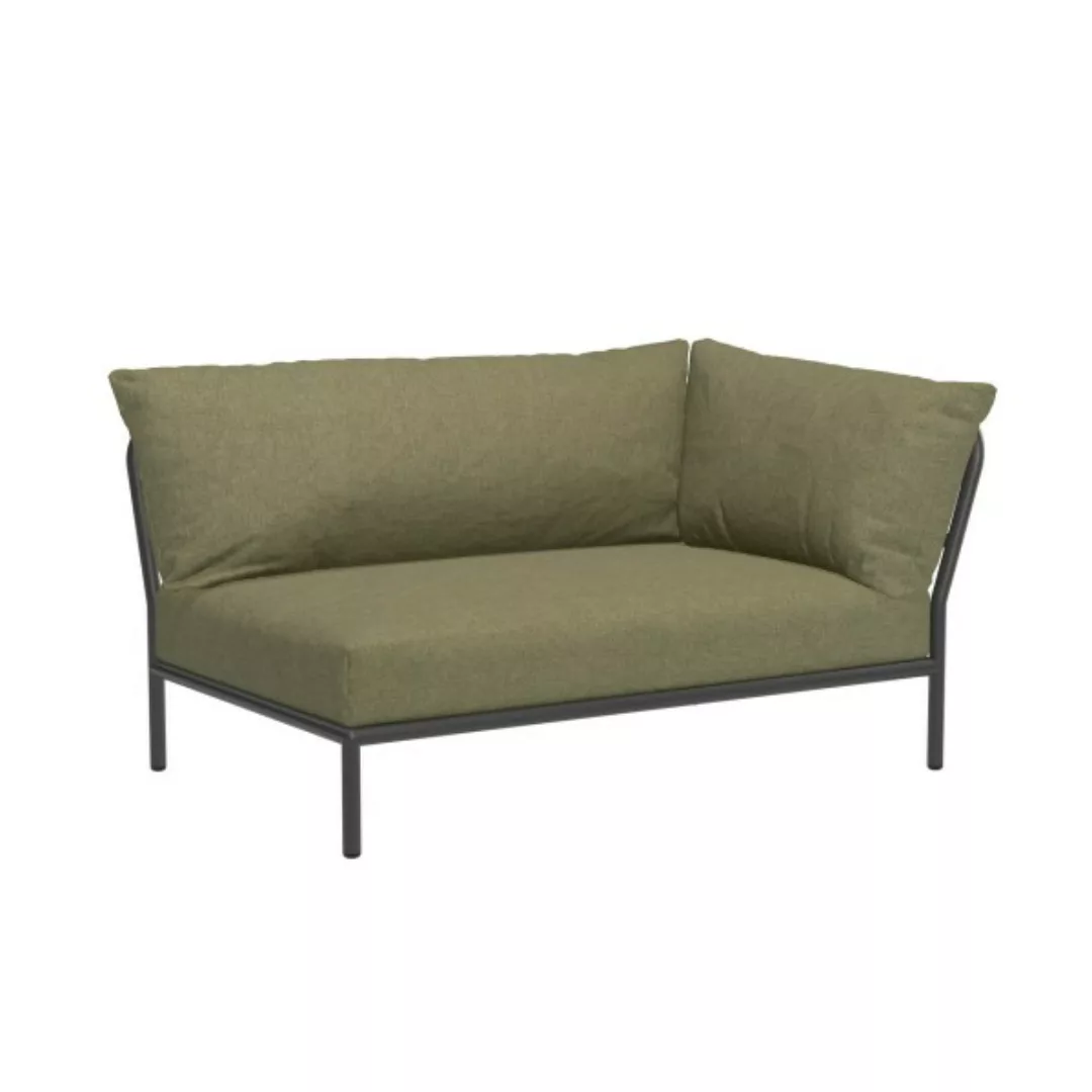 LEVEL2 Outdoor Sofa Lounge-Modul 2 Blattgrün Dunkelgrau Rechts günstig online kaufen