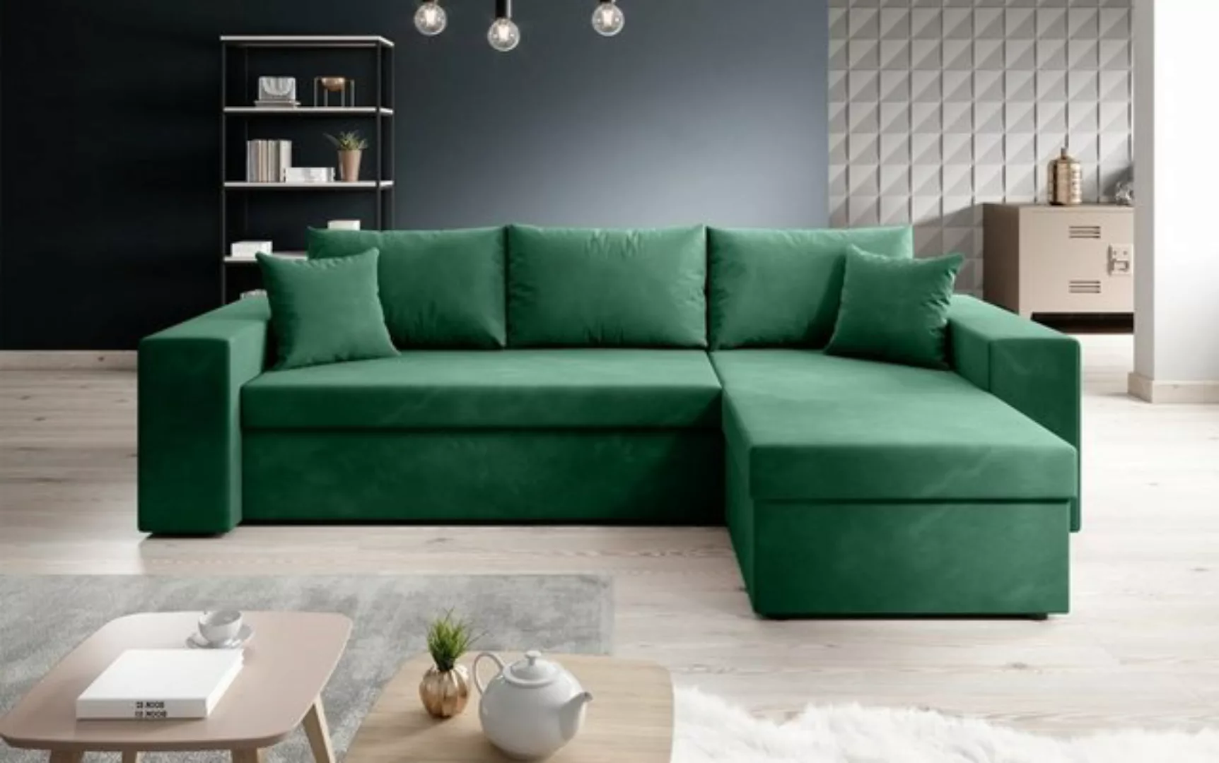 Luxusbetten24 Schlafsofa Designer Sofa Denver, mit Stauraum und Schlaffunkt günstig online kaufen