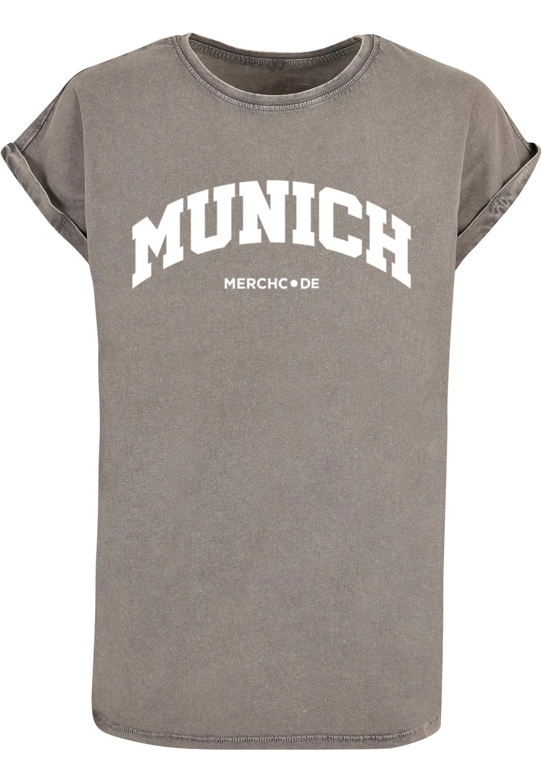 Merchcode T-Shirt "Merchcode Damen Ladies Munich Wording - Acid Washed T-Sh günstig online kaufen