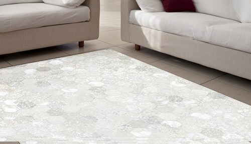 my home Lederteppich »Zeno«, rechteckig, 8 mm Höhe, Wohnzimmer günstig online kaufen