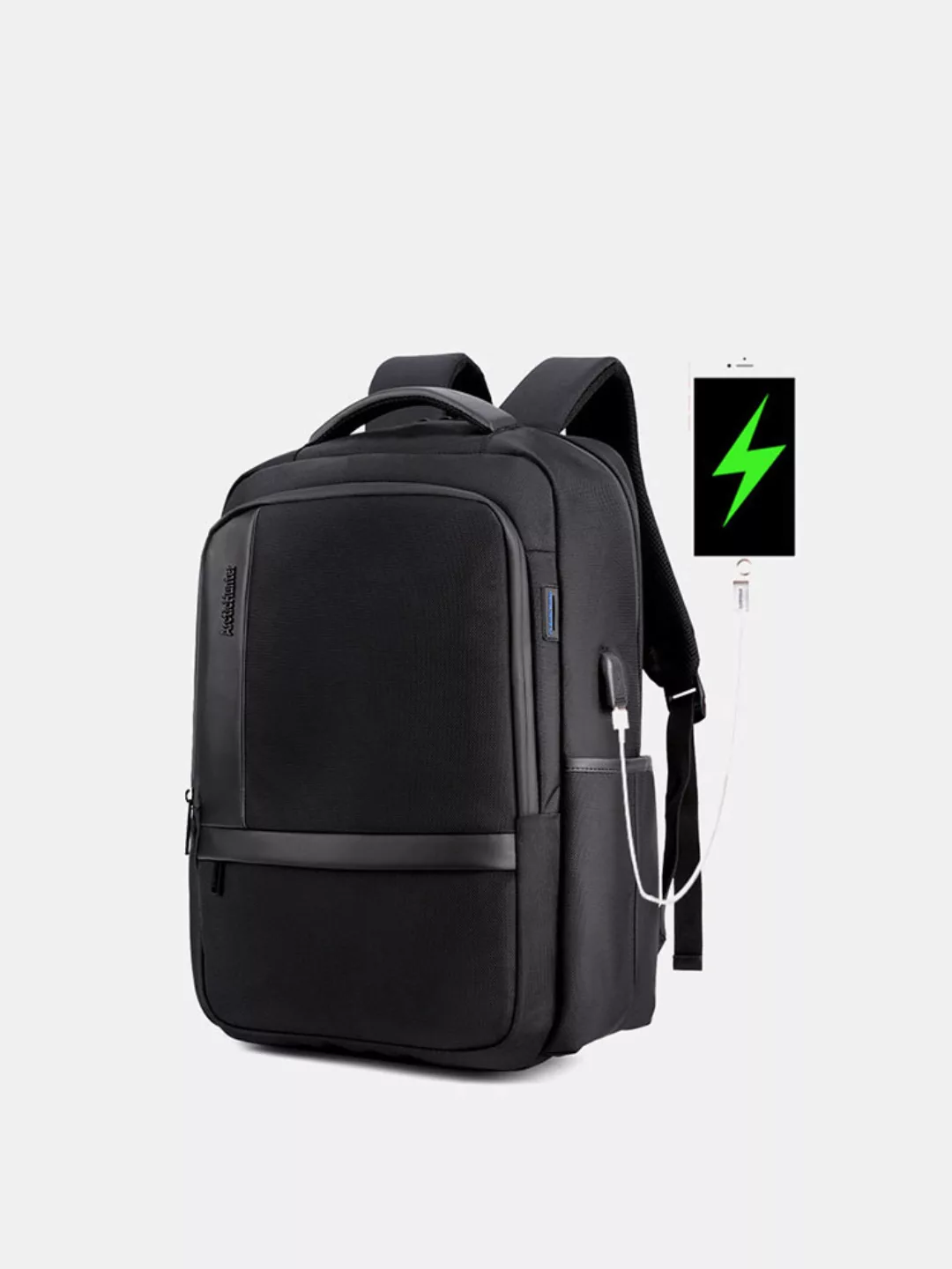 Diebstahlsicherer Rucksack mit USB-Ladeanschluss Lässige Reisetasche für He günstig online kaufen