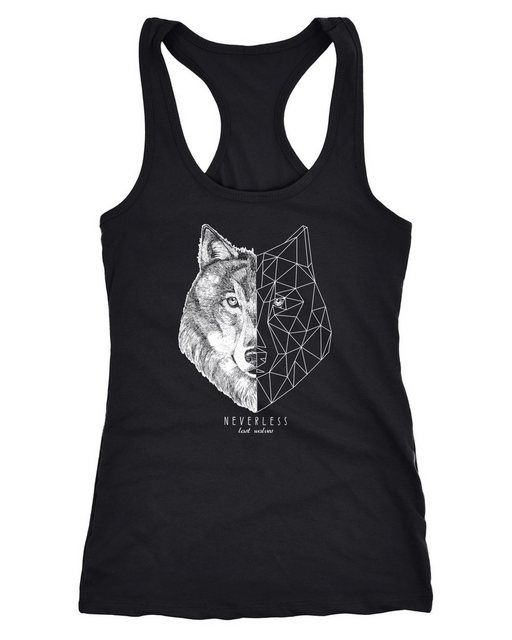 Neverless Tanktop Damen Tank-Top Wolf Polygon Kunst Grafik Tiermotiv Prints günstig online kaufen