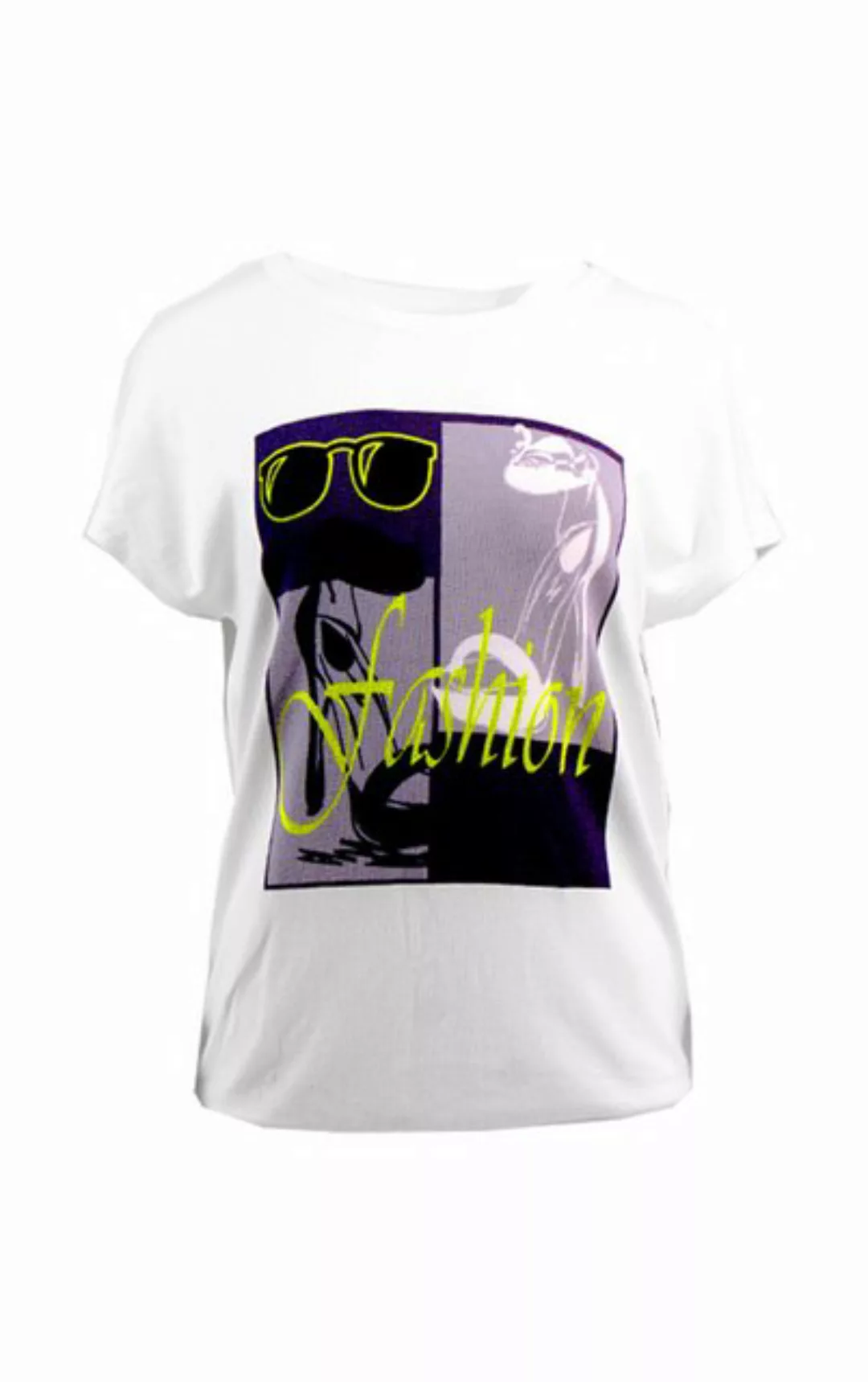 Passioni Print-Shirt Weißes T-Shirt mit Fashion Print auf der Vorderseite R günstig online kaufen