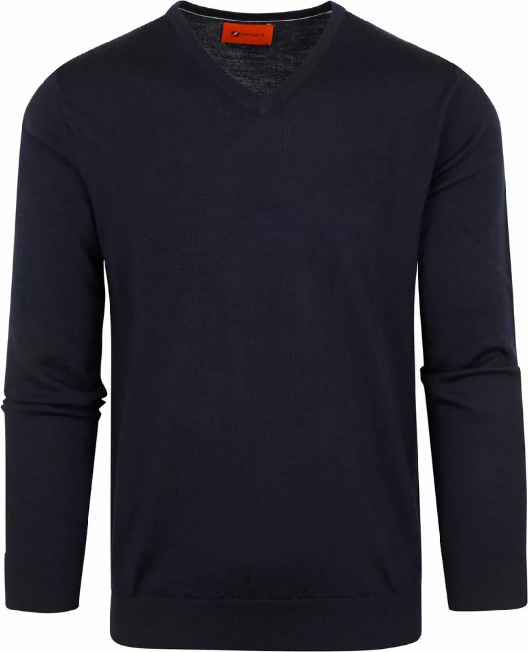 Suitable Pullover V-Neck Merino Navy - Größe M günstig online kaufen
