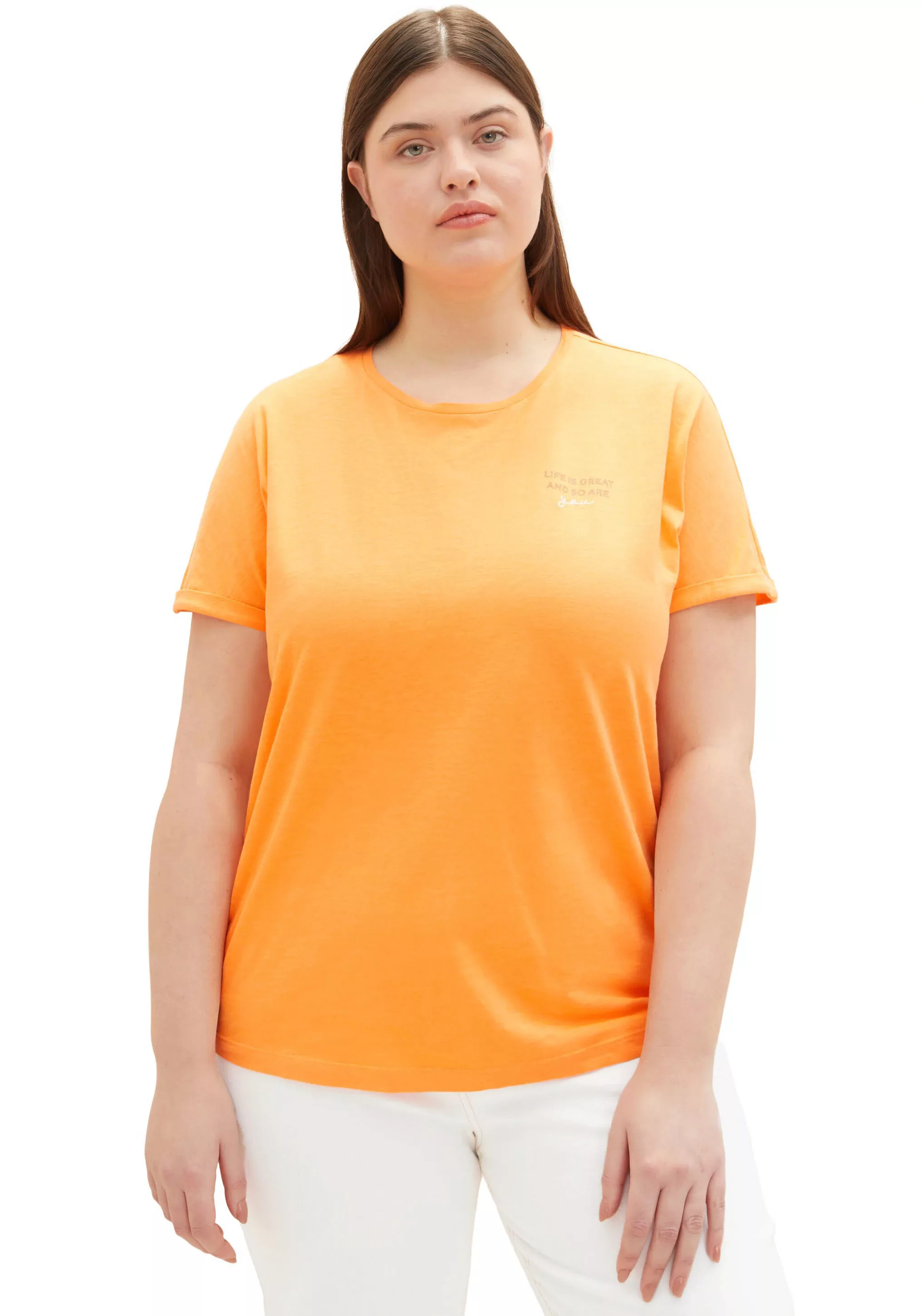 TOM TAILOR PLUS T-Shirt, mit Rundhalsausschnitt - NEUE KOLLEKTION günstig online kaufen