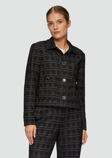 s.Oliver BLACK LABEL Jackenblazer Bouclé-Jacke mit aufgesetzten Taschen Gli günstig online kaufen