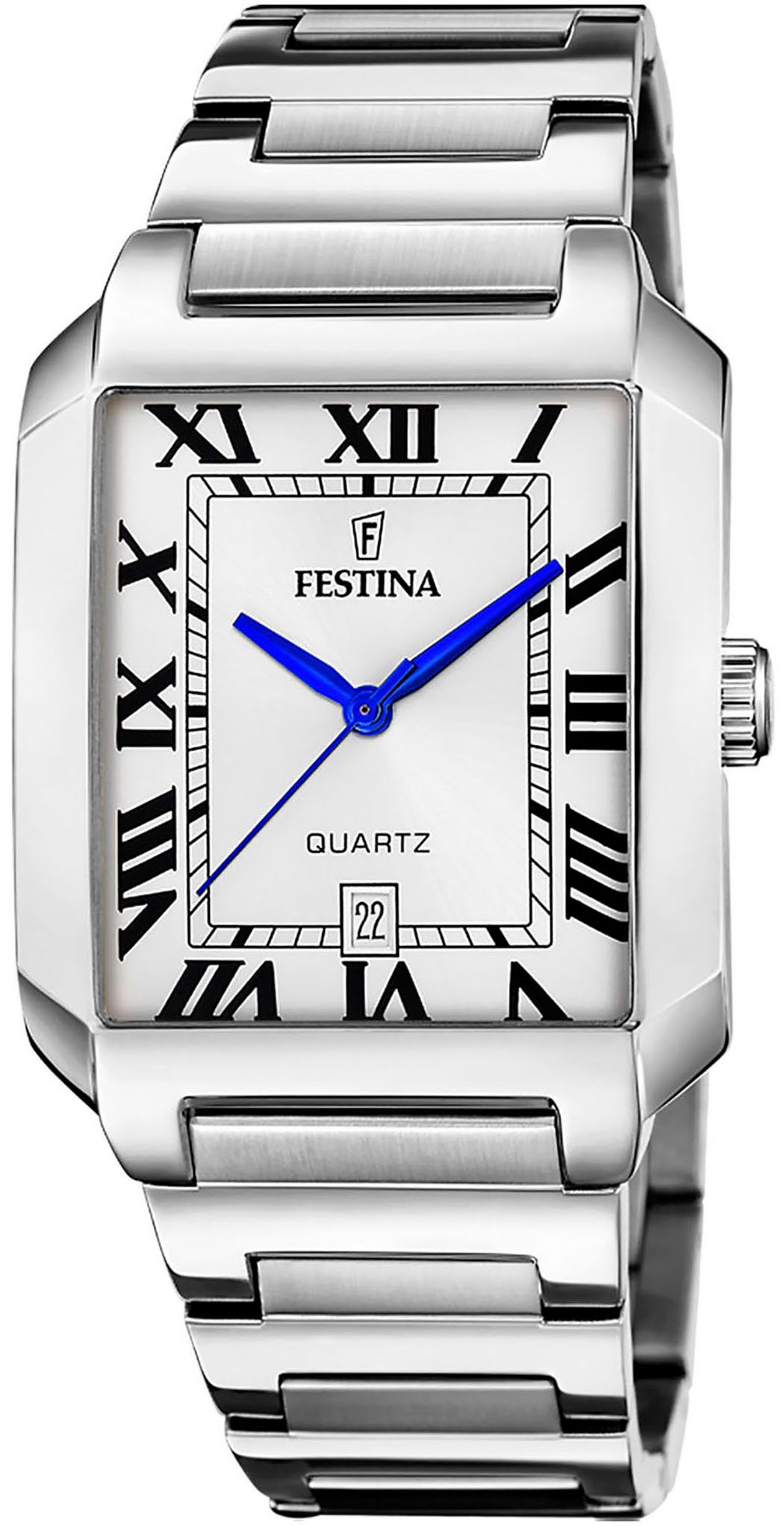 Festina Quarzuhr Festina Herrenuhr Edelstahl silber, günstig online kaufen