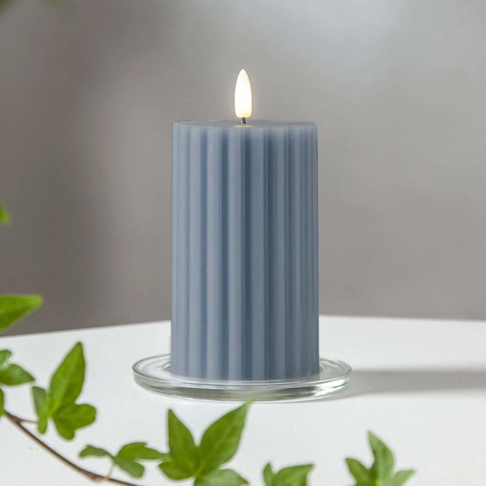 LED Wachskerze Flamme Stripe in Blau 0,02W günstig online kaufen