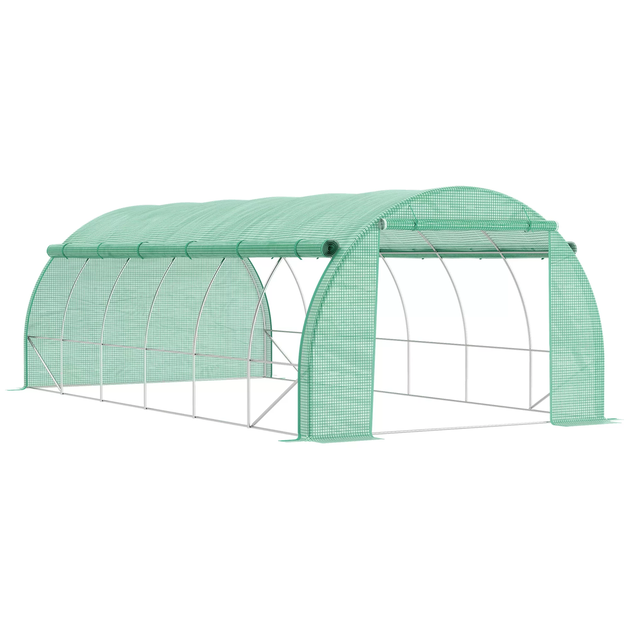 Outsunny Foliengewächshaus Polytunnel 6 x 3 x 2 m begehbares Gewächshaus mi günstig online kaufen