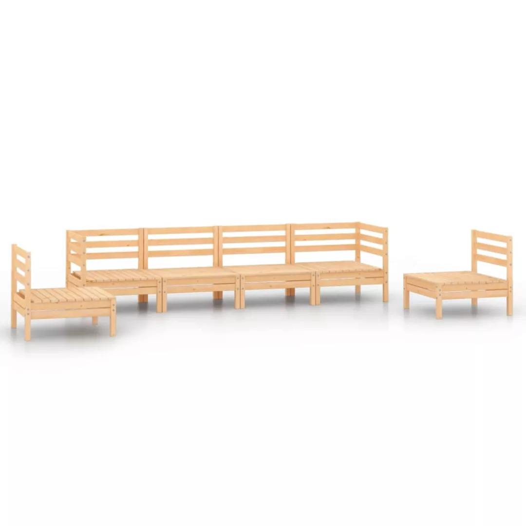 6-tlg. Garten-lounge-set Kiefer Massivholz günstig online kaufen