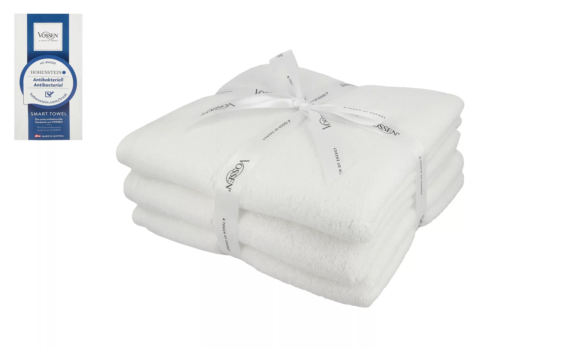 VOSSEN Handtuch, 3er-Set  Smart Towel - weiß - 100% Baumwolle, Baumwolle - günstig online kaufen