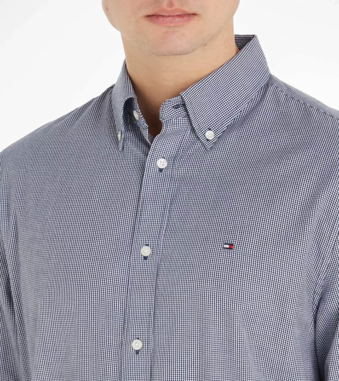Tommy Hilfiger Hemd Karos Navy - Größe M günstig online kaufen
