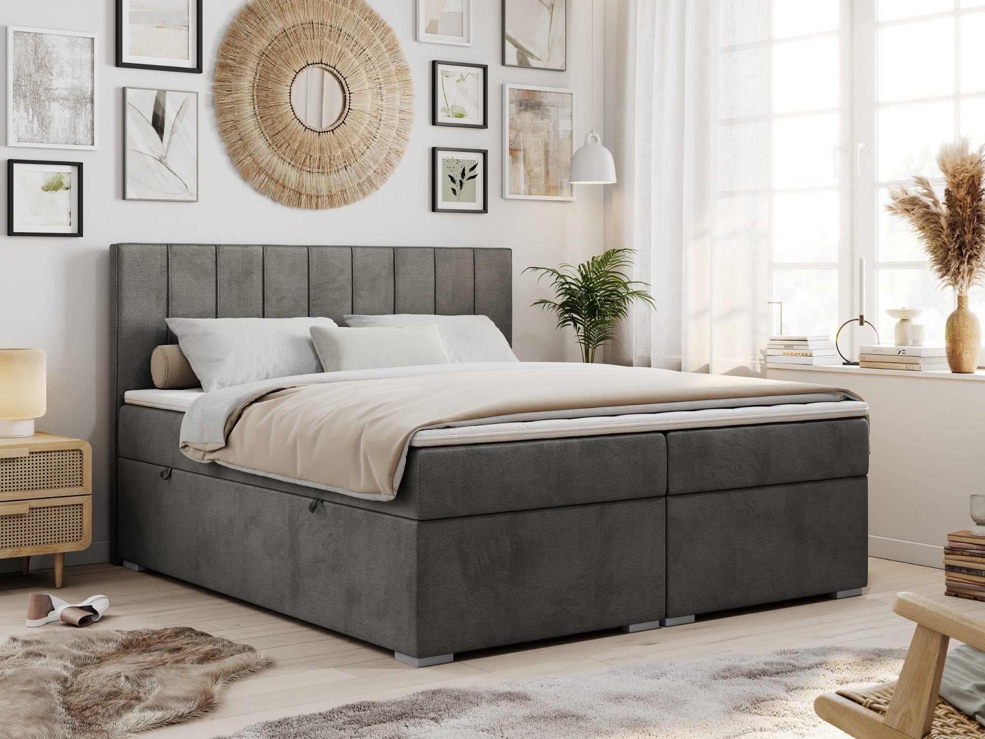 MKS MÖBEL Boxspringbett ALLY (Set, Packung, günstig online kaufen