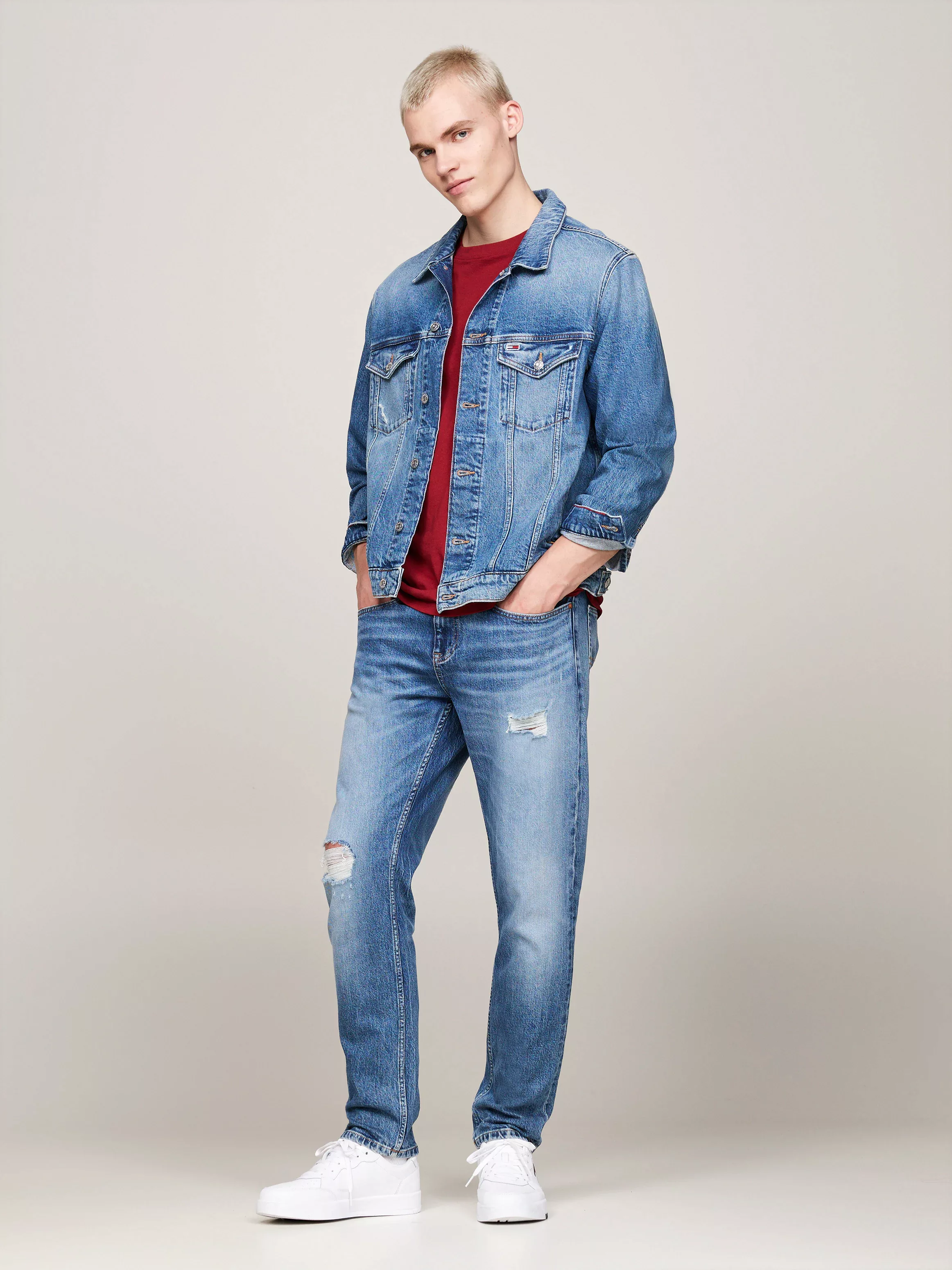 Tommy Jeans Destroyed-Jeans "AUSTIN SLIM TPRD DH6135", in cooler Waschung günstig online kaufen