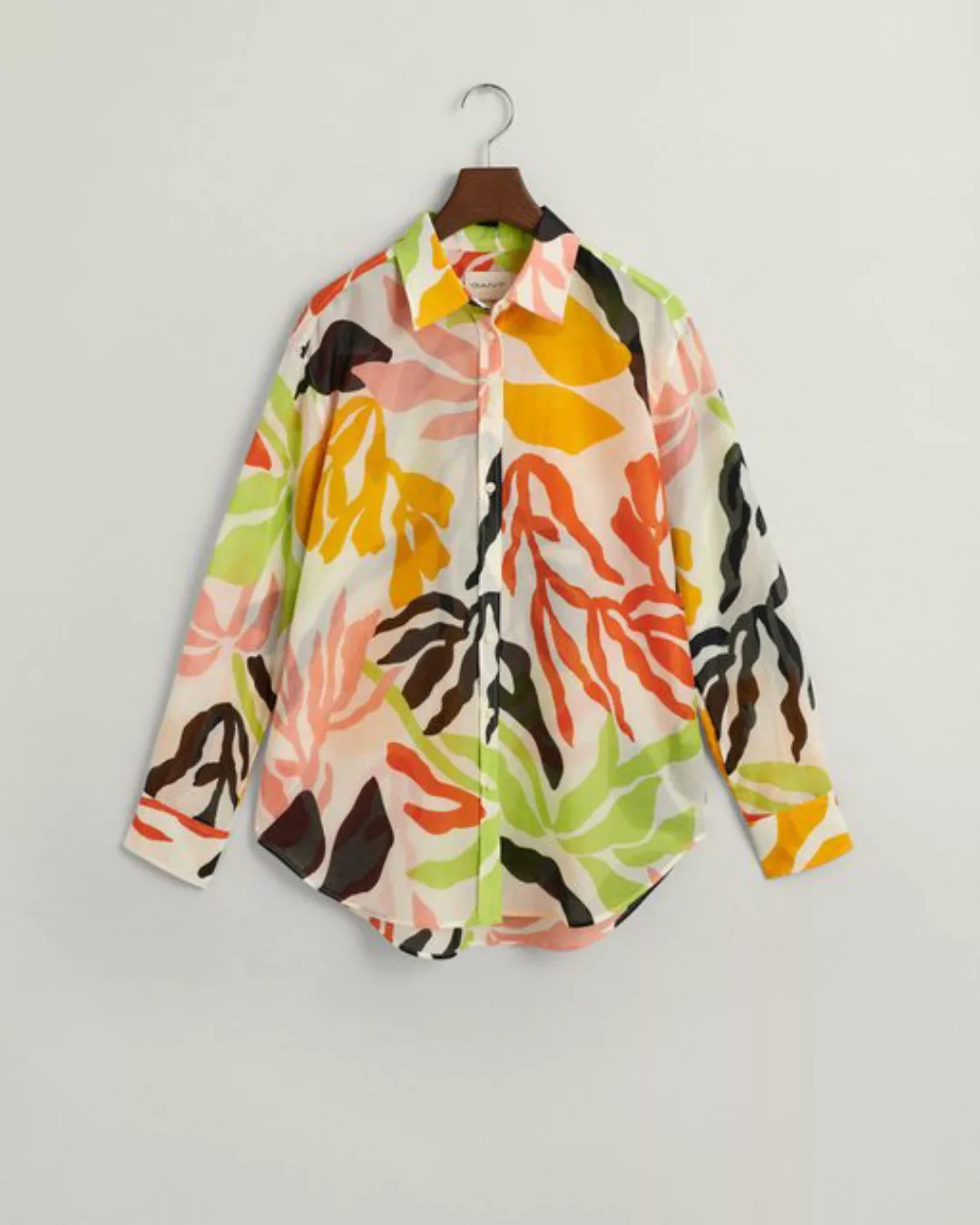 Gant Seidenbluse 4300332 Damen Bluse Relaxed Fit mit Palm Print günstig online kaufen