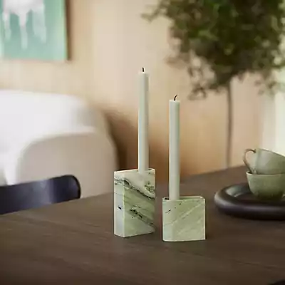 Northern Monolith Kerzenhalter, low - marmor weiß , Lagerverkauf, Neuware günstig online kaufen