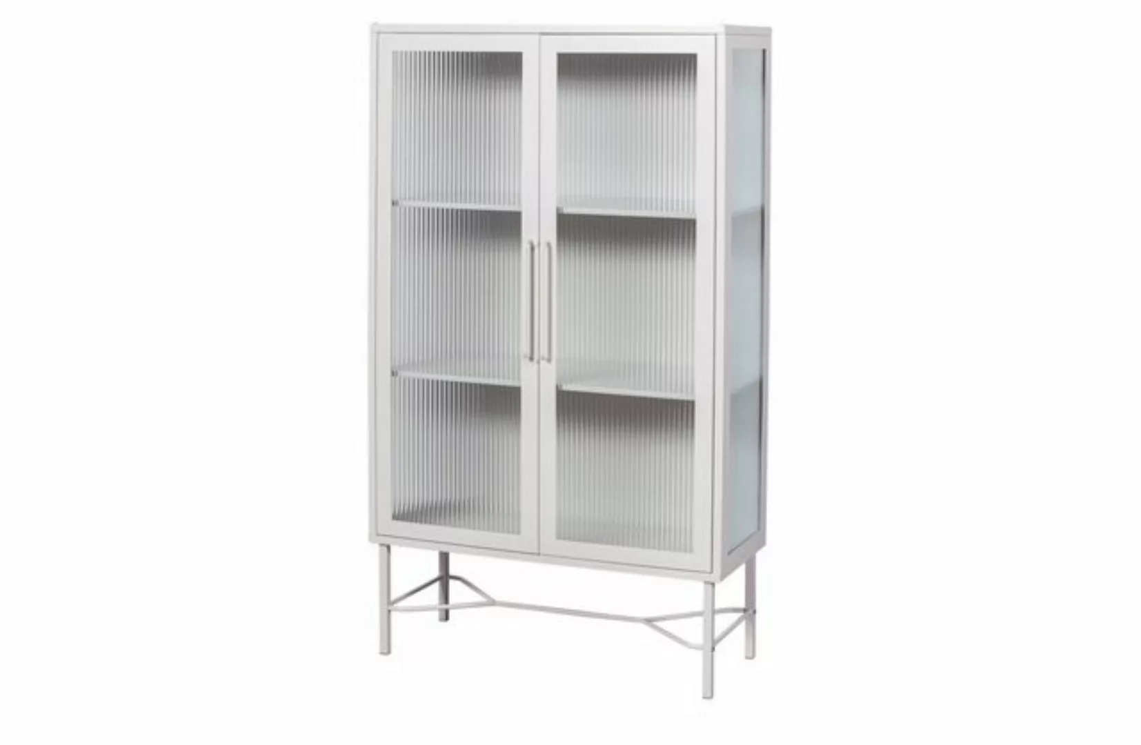 WOOOD Vitrine Zion aus Metall, Sand Beige Magnetverschluss der Türen günstig online kaufen