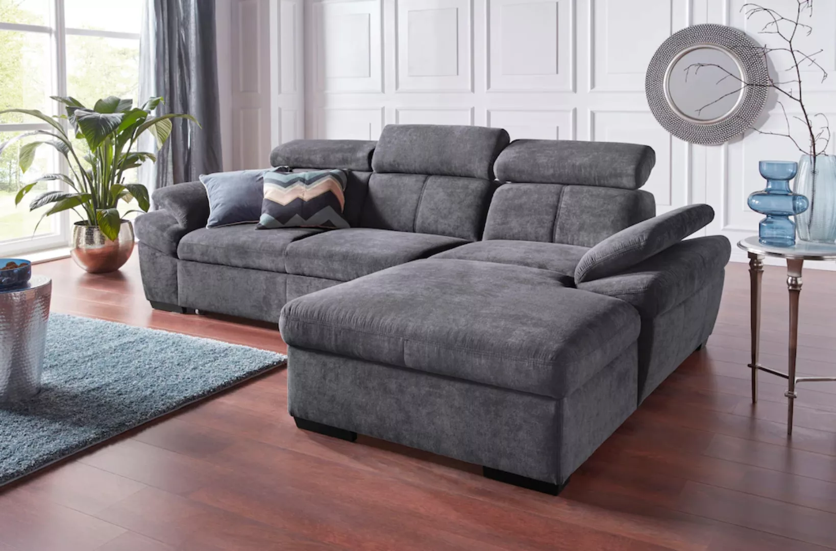 exxpo - sofa fashion Ecksofa Salerno, klassisch modernes Funktionssofa, hoh günstig online kaufen