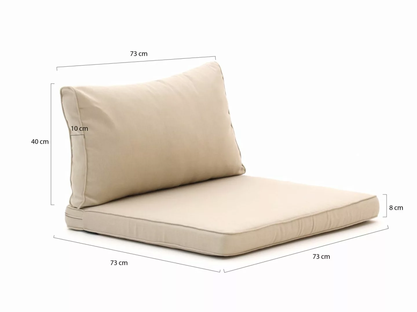Madison Loungekissenset Luxus Rücken 73x40  cm Sitz 73x73  cm 4-Teilig günstig online kaufen