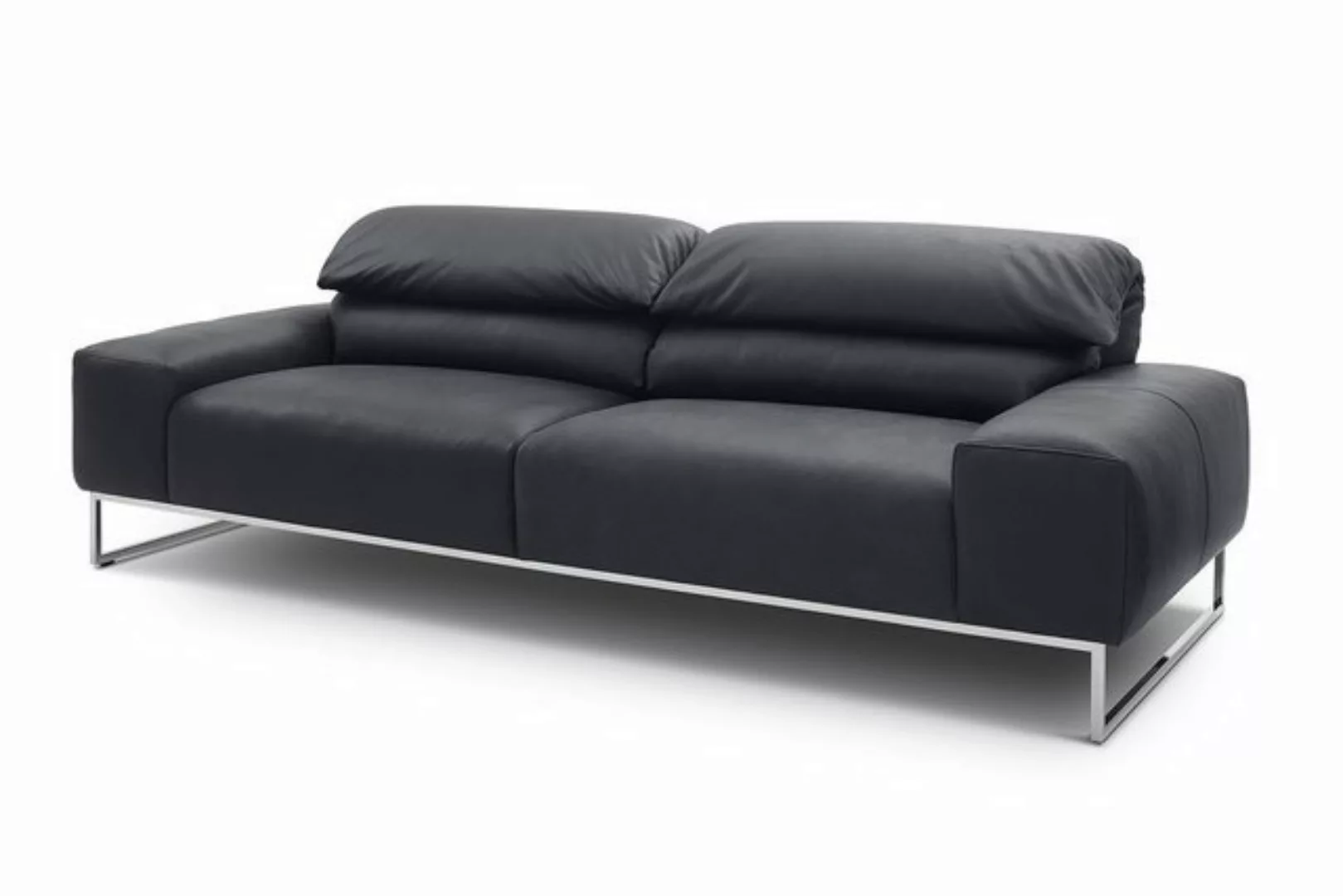 daslagerhaus living Big-Sofa 2-Sitzer Samara Leder schwarz günstig online kaufen