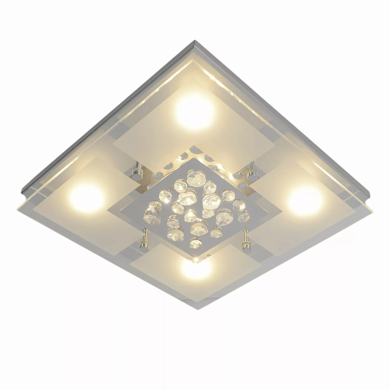 Näve "LED-Deckenleuchte ""Chur"" inkl.4 LED's, Kristalleffekt, B30cm, warmw günstig online kaufen