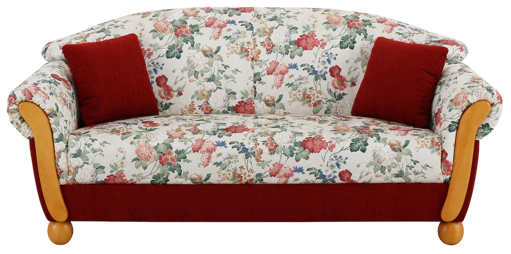 Home affaire 3-Sitzer "Milano, bequemes Sofa mit geschwungenen Armlehnen, L günstig online kaufen
