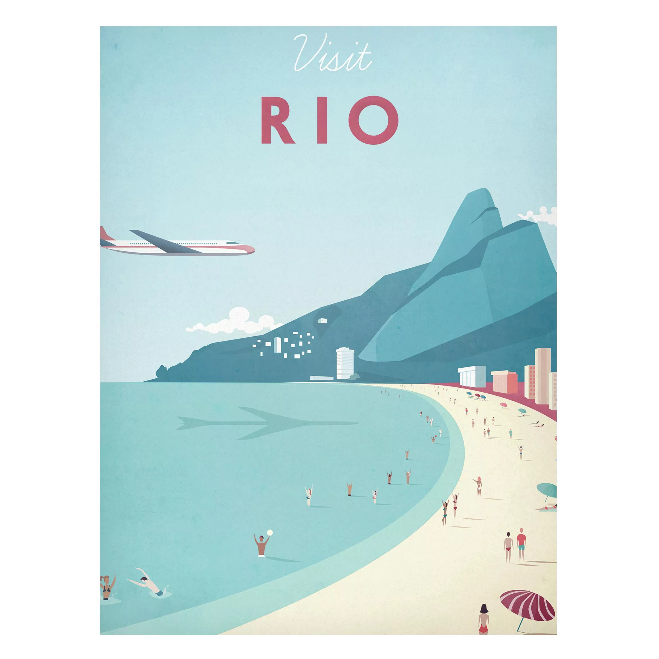 Magnettafel Strand - Hochformat 3:4 Reiseposter - Rio de Janeiro günstig online kaufen