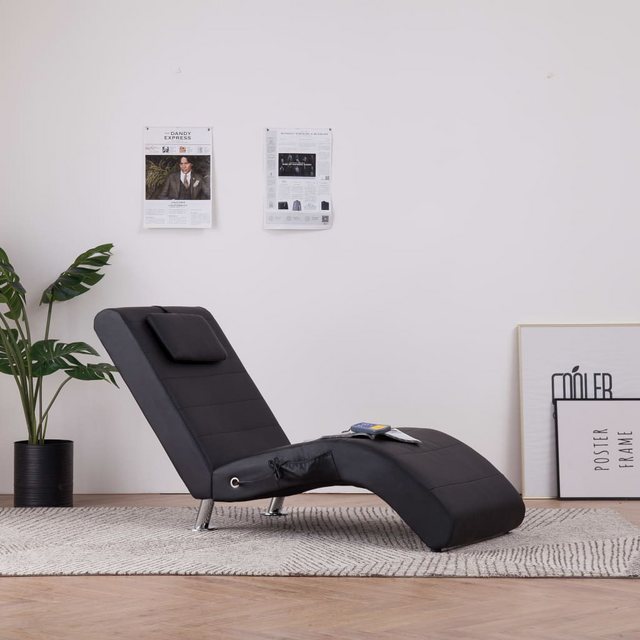 vidaXL Chaiselongue Massage-Chaiselongue mit Kissen Weiß Kunstleder, 1 Teil günstig online kaufen