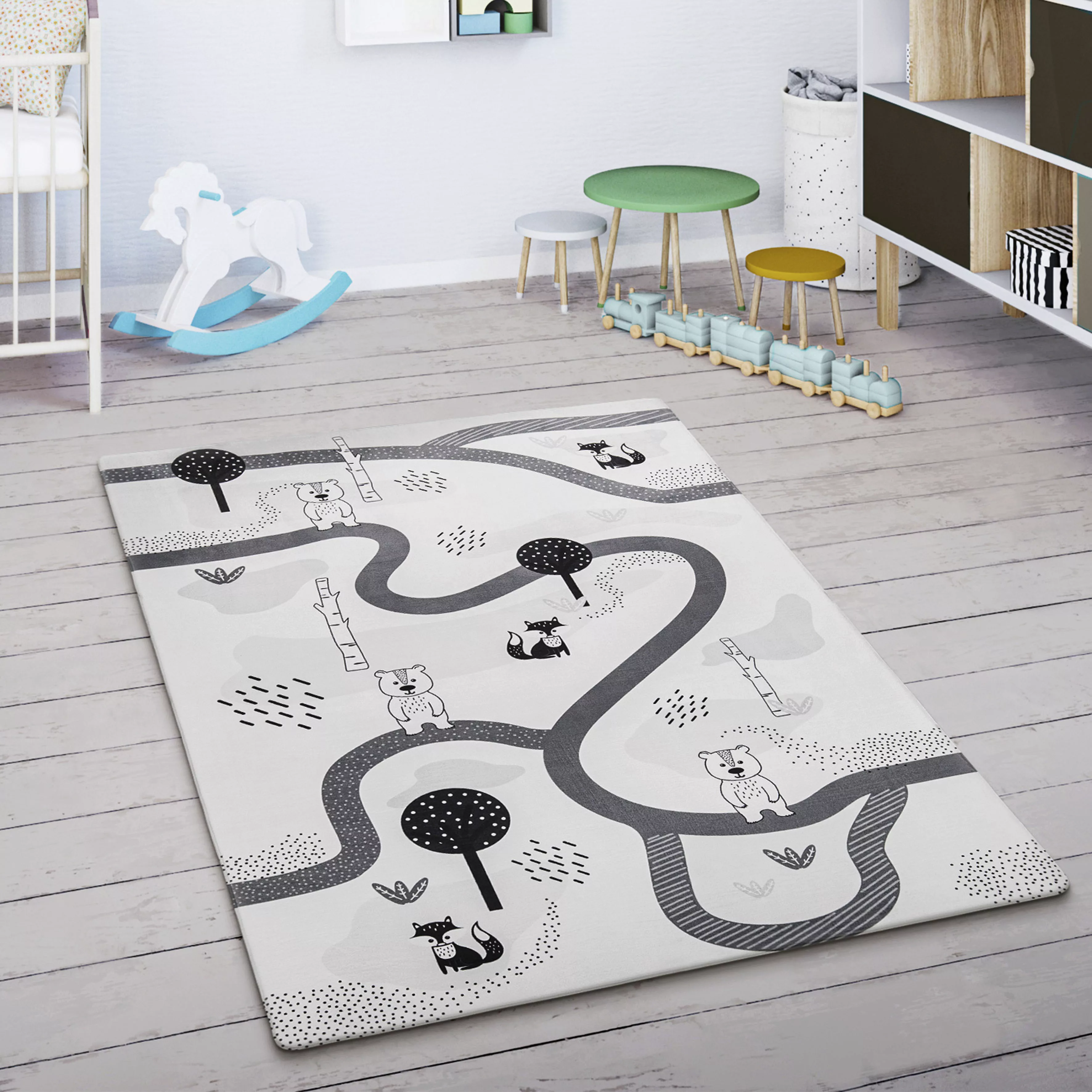 Paco Home Kinderteppich »Chicos 560«, rechteckig, 4 mm Höhe, Flachgewebe, S günstig online kaufen