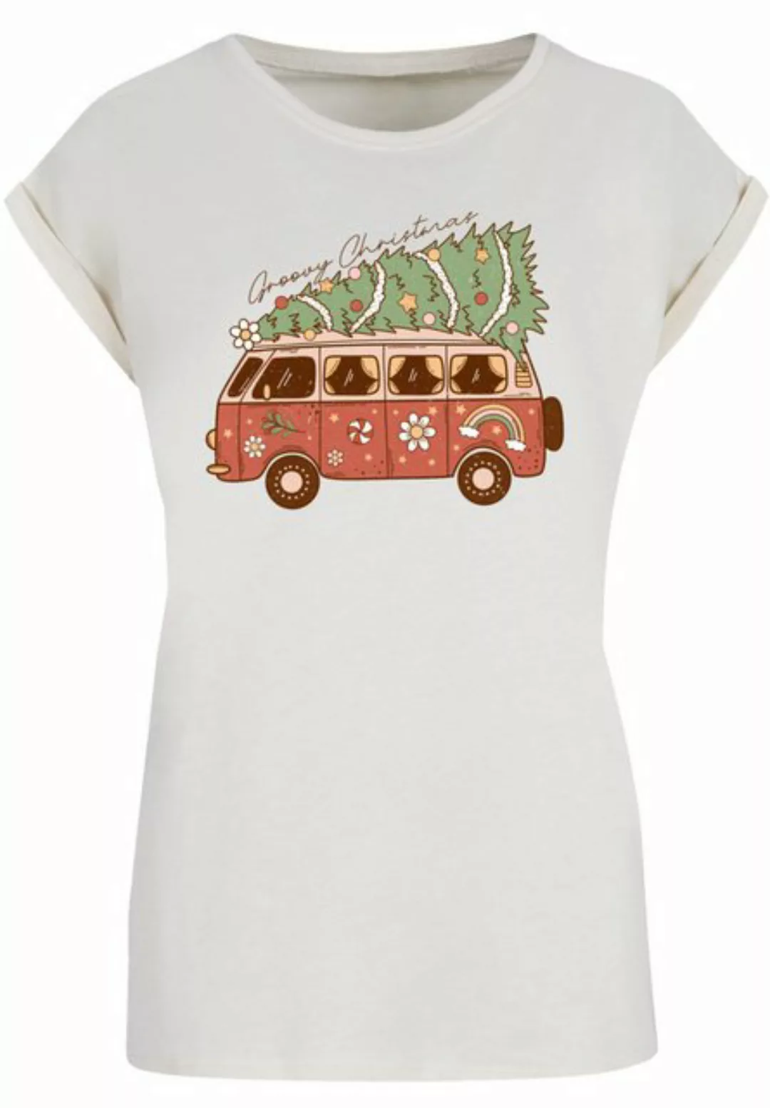 F4NT4STIC T-Shirt "Groovy Weihnachten Camper Van", Premium Qualität, Weihna günstig online kaufen