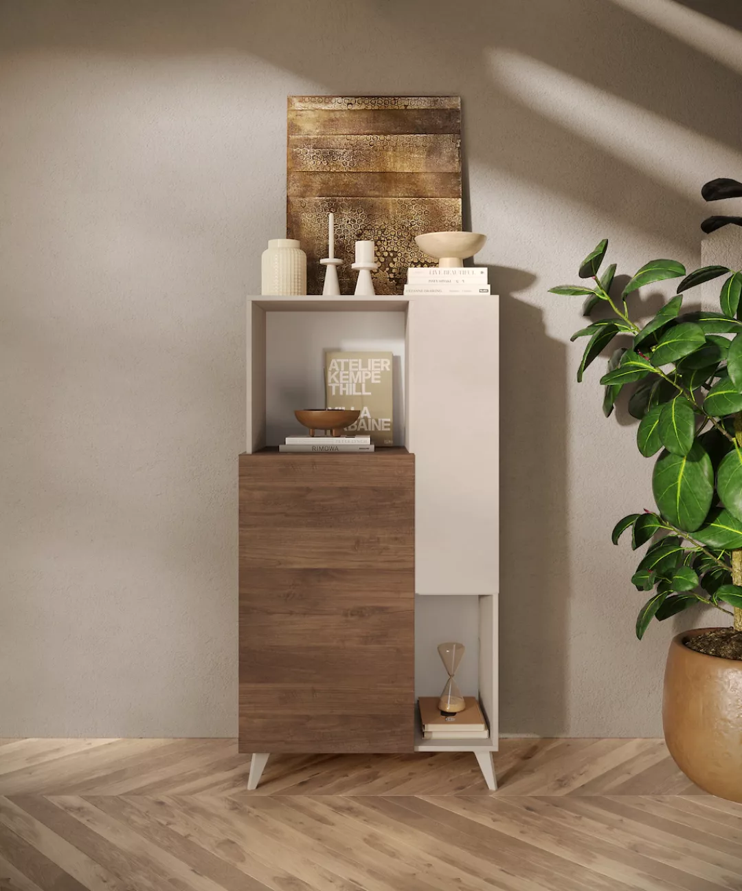 INOSIGN Highboard "Monaco Höhe 154 cm, Kommode mit 2 Türen", Soft/Self Clos günstig online kaufen