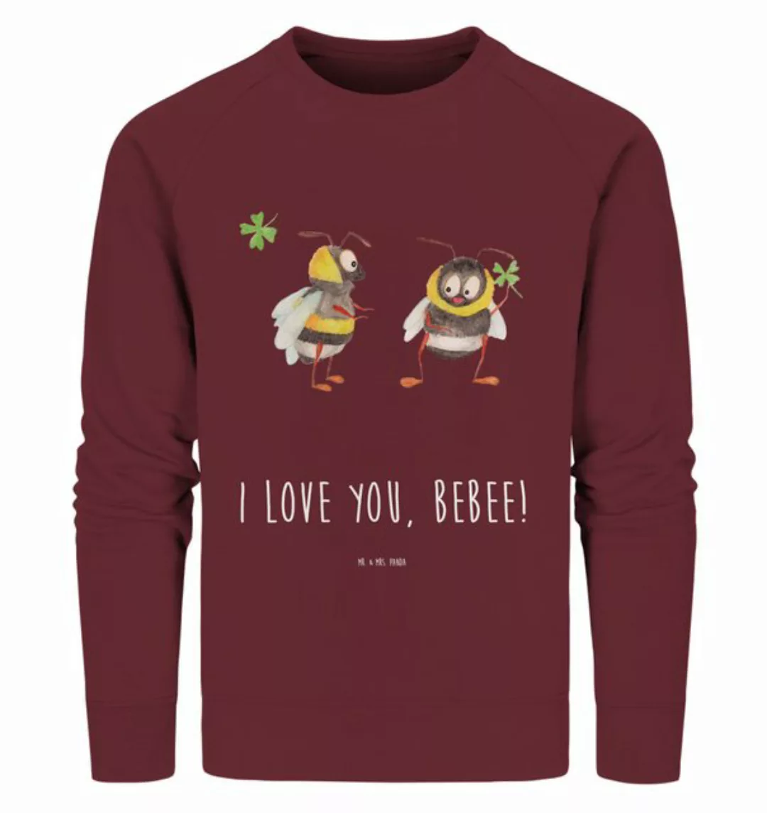 Mr. & Mrs. Panda Longpullover Größe L Bienen Paar - Burgundy - Geschenk, Ge günstig online kaufen